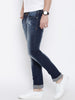 Numero Uno Navy Washed Morice Slim Fit Jeans