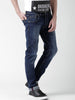 ALCOTT Navy Washed Johnny Skinny Fit Jeans